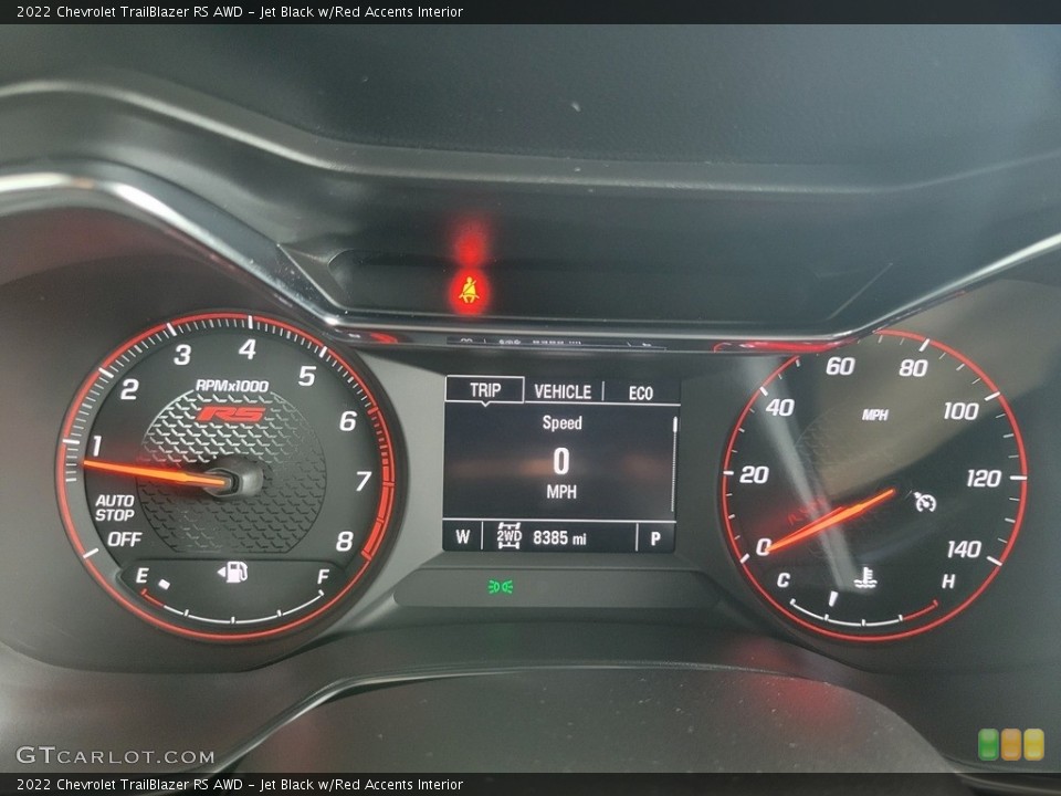 Jet Black w/Red Accents Interior Gauges for the 2022 Chevrolet TrailBlazer RS AWD #144511758