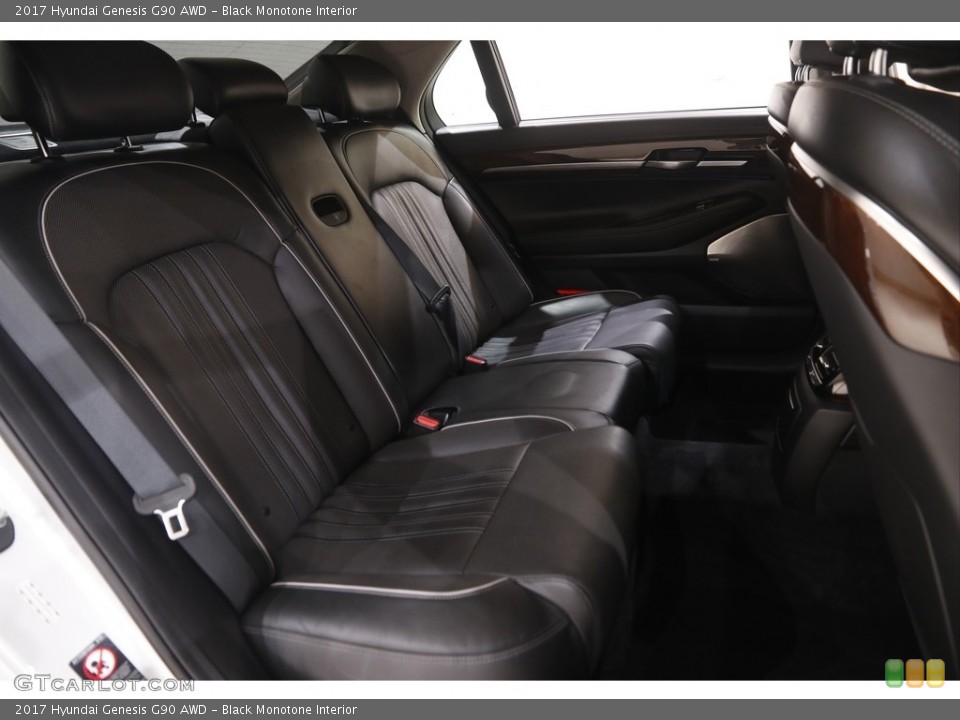 Black Monotone Interior Rear Seat for the 2017 Hyundai Genesis G90 AWD #144516096