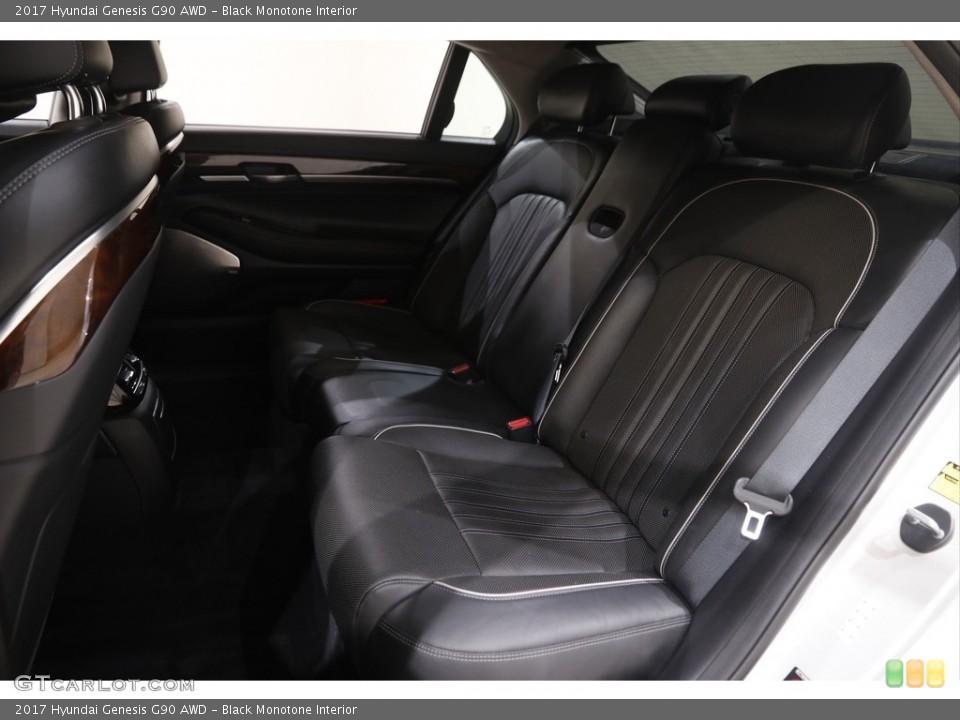 Black Monotone Interior Rear Seat for the 2017 Hyundai Genesis G90 AWD #144516120