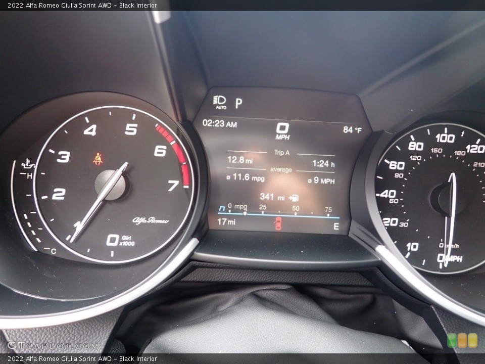 Black Interior Gauges for the 2022 Alfa Romeo Giulia Sprint AWD #144517929