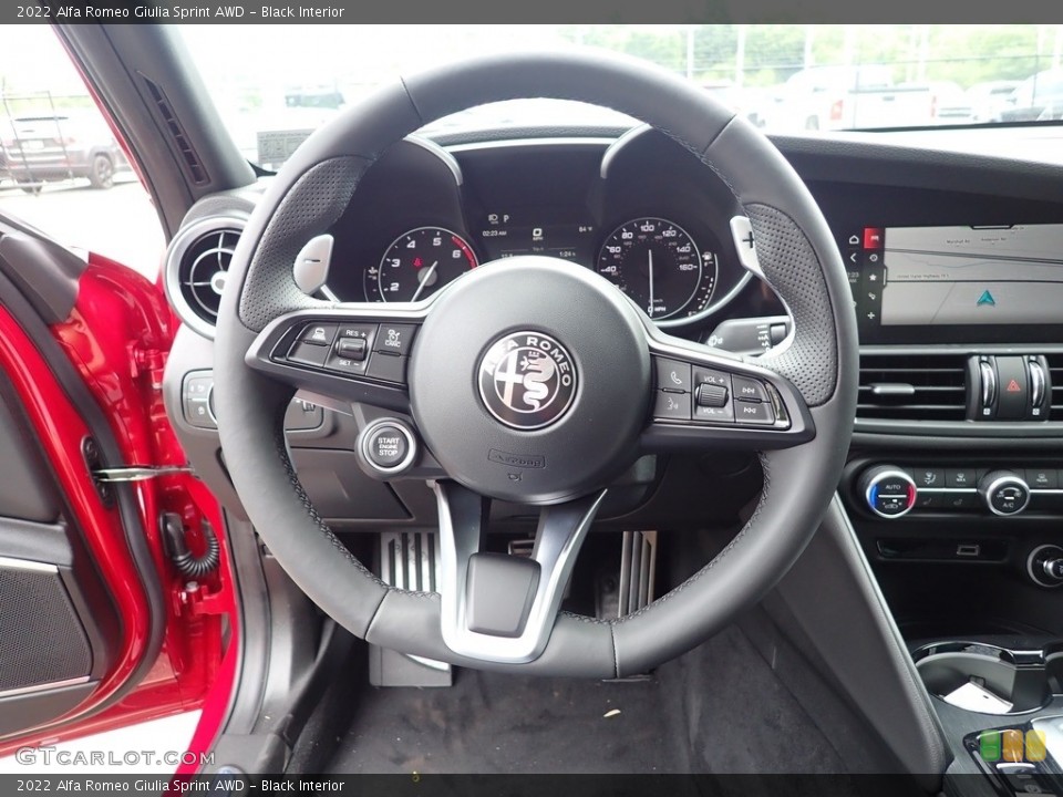 Black Interior Steering Wheel for the 2022 Alfa Romeo Giulia Sprint AWD #144517956