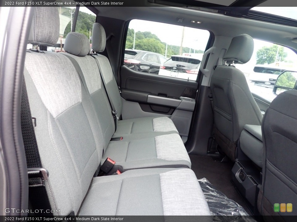 Medium Dark Slate Interior Rear Seat for the 2022 Ford F150 XLT SuperCrew 4x4 #144521107