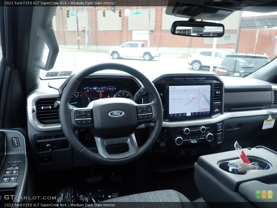 Medium Dark Slate Interior Dashboard for the 2022 Ford F150 XLT SuperCrew 4x4 #144521164