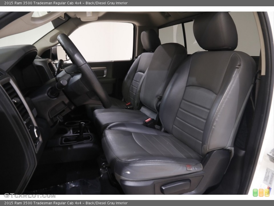 Black/Diesel Gray Interior Front Seat for the 2015 Ram 3500 Tradesman Regular Cab 4x4 #144521662