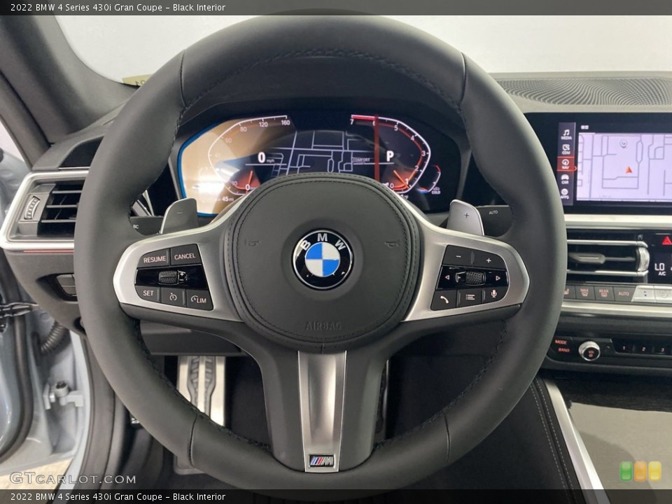 Black Interior Steering Wheel for the 2022 BMW 4 Series 430i Gran Coupe #144523102