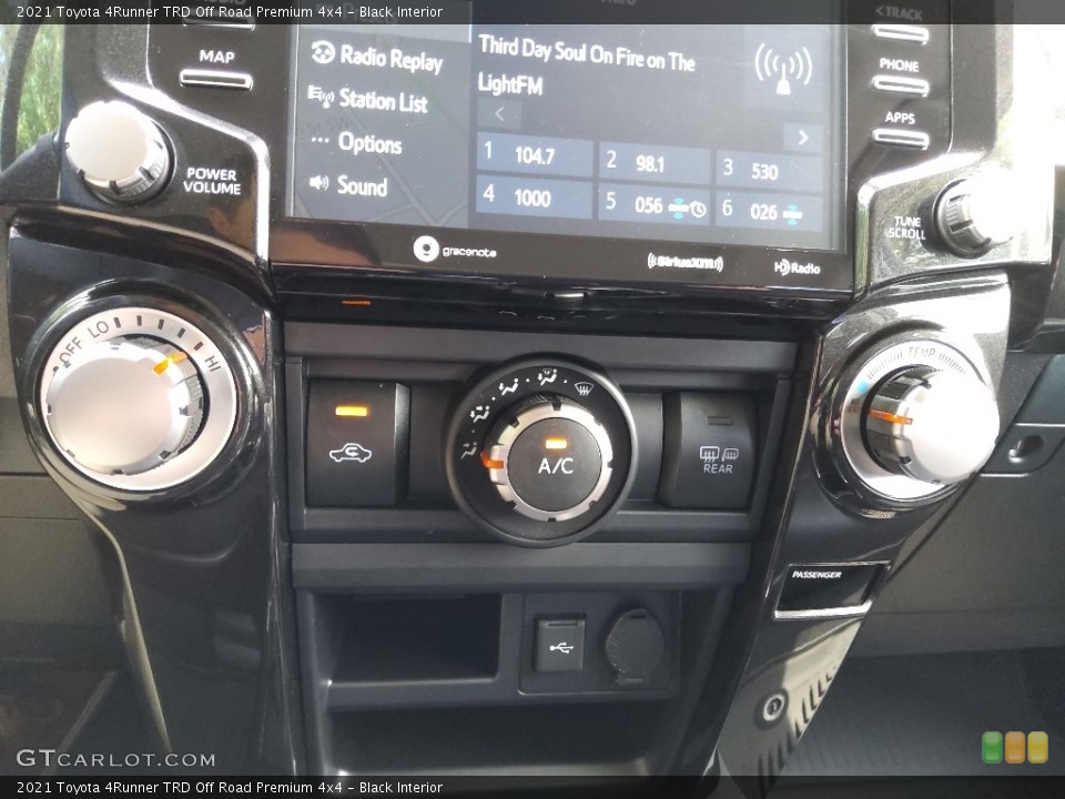 Black Interior Controls for the 2021 Toyota 4Runner TRD Off Road Premium 4x4 #144525736