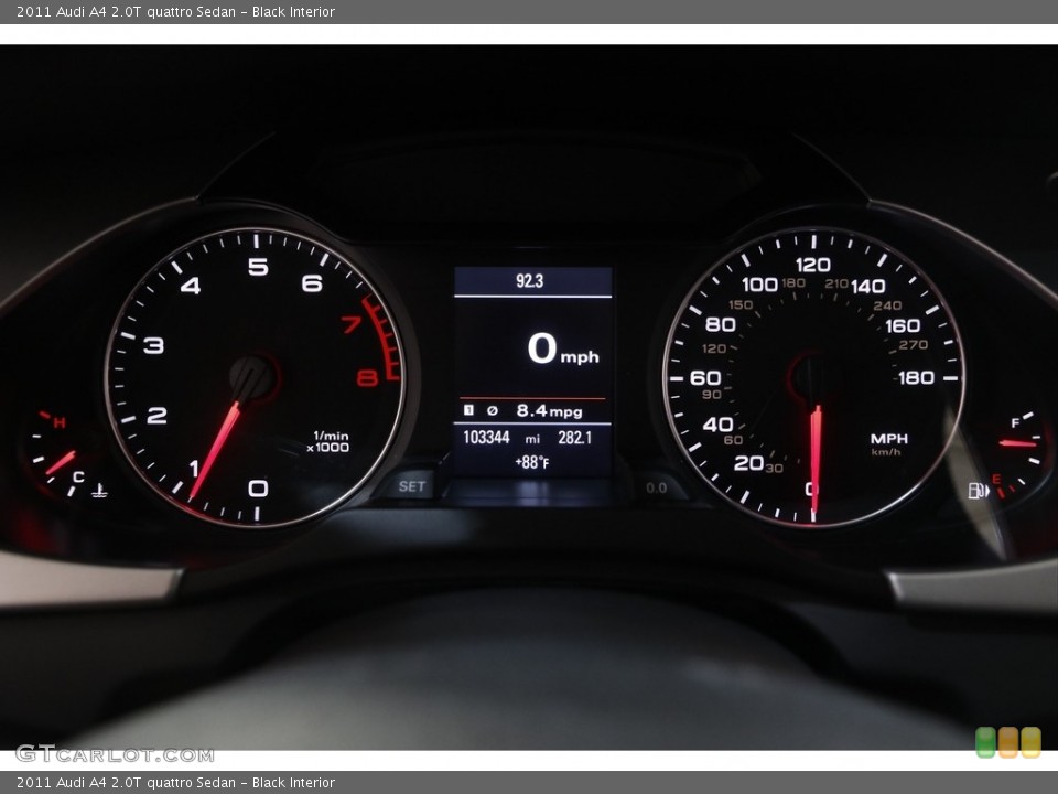 Black Interior Gauges for the 2011 Audi A4 2.0T quattro Sedan #144527556