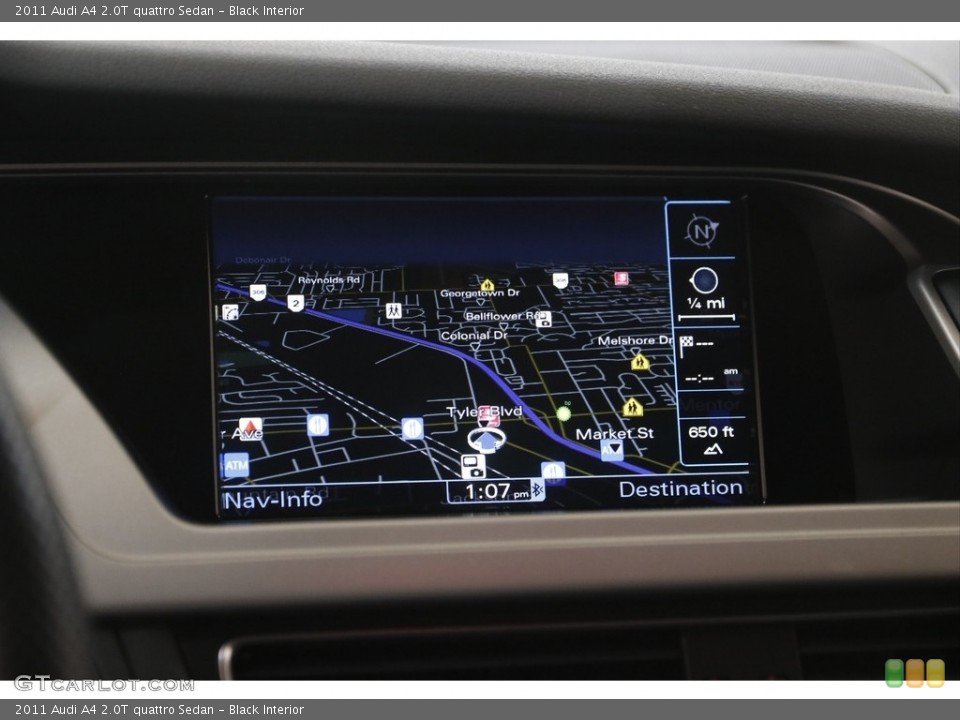 Black Interior Navigation for the 2011 Audi A4 2.0T quattro Sedan #144527599