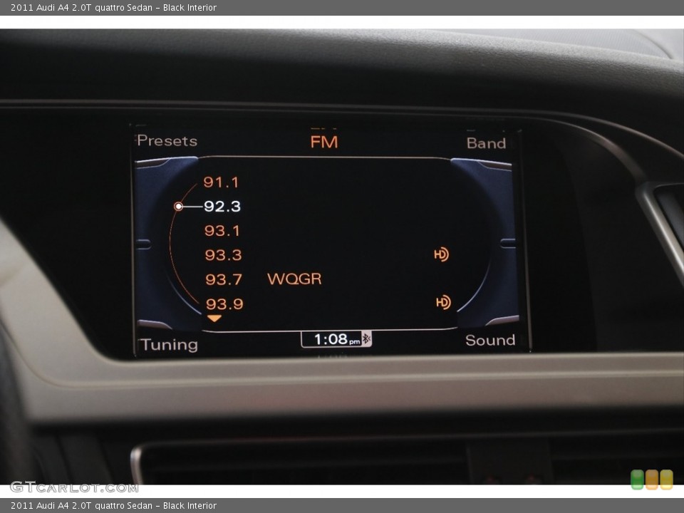 Black Interior Audio System for the 2011 Audi A4 2.0T quattro Sedan #144527617