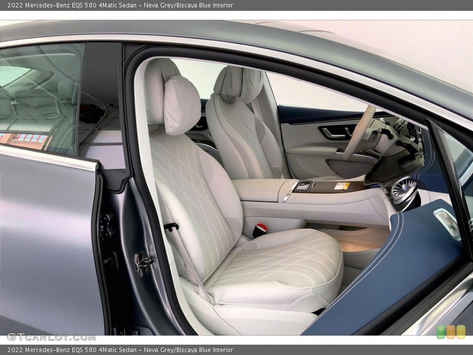 Neva Grey/Biscaya Blue 2022 Mercedes-Benz EQS Interiors