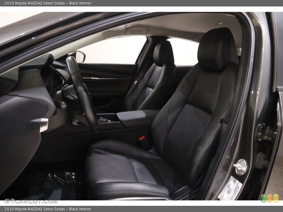 Black Interior Front Seat for the 2019 Mazda MAZDA3 Select Sedan #144529111