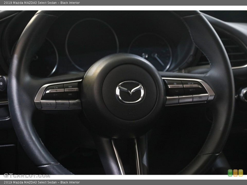 Black Interior Steering Wheel for the 2019 Mazda MAZDA3 Select Sedan #144529153