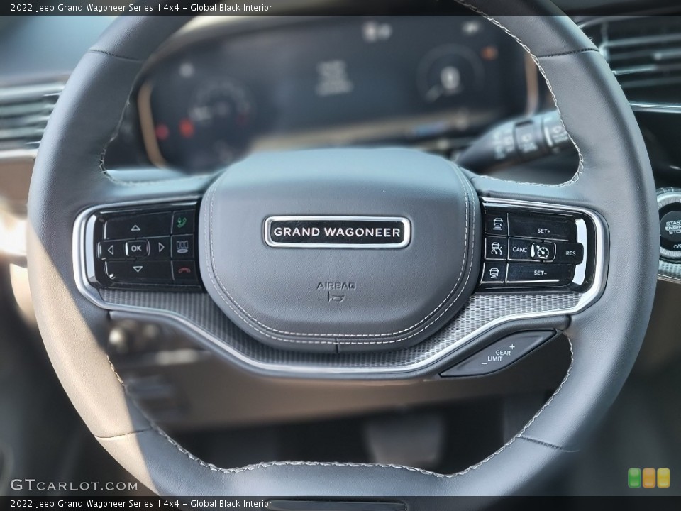 Global Black Interior Steering Wheel for the 2022 Jeep Grand Wagoneer Series II 4x4 #144529342