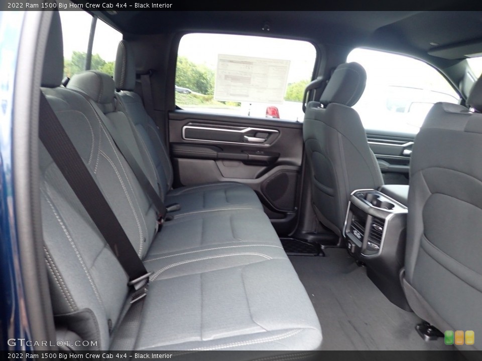 Black Interior Rear Seat for the 2022 Ram 1500 Big Horn Crew Cab 4x4 #144531655