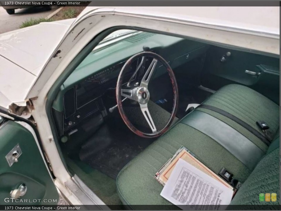 Green 1973 Chevrolet Nova Interiors
