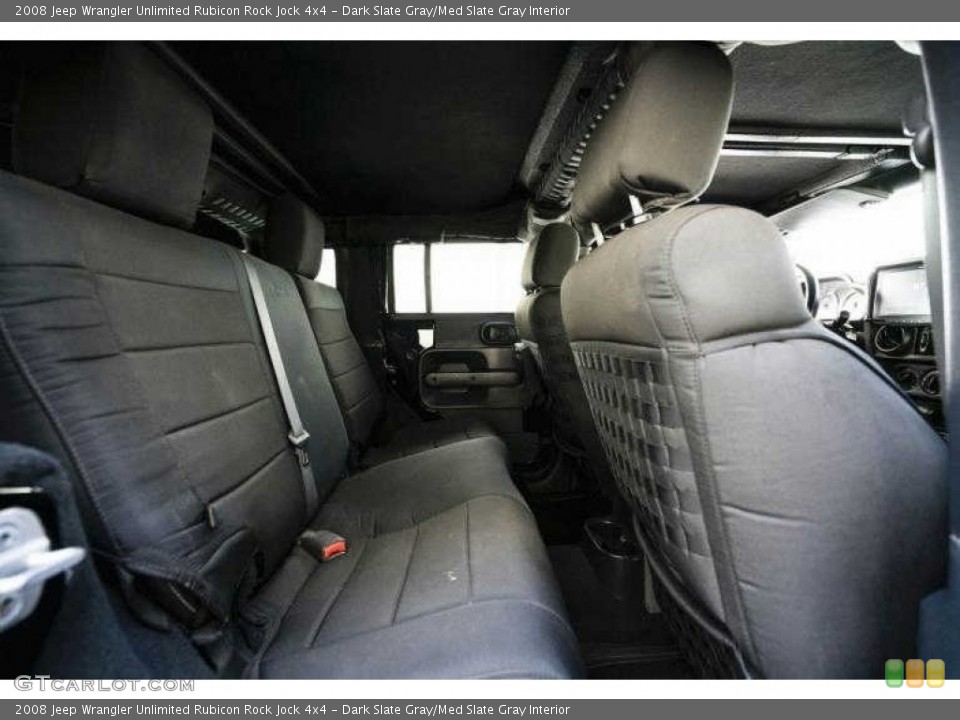 Dark Slate Gray/Med Slate Gray Interior Rear Seat for the 2008 Jeep Wrangler Unlimited Rubicon Rock Jock 4x4 #144533455