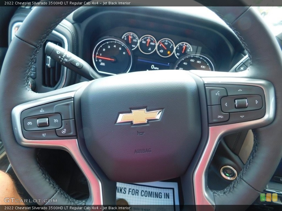 Jet Black Interior Steering Wheel for the 2022 Chevrolet Silverado 3500HD LT Regular Cab 4x4 #144537619