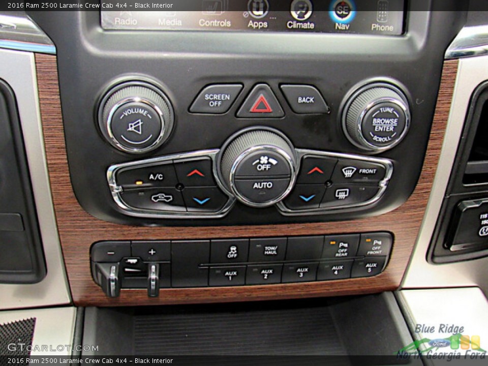 Black Interior Controls for the 2016 Ram 2500 Laramie Crew Cab 4x4 #144537847