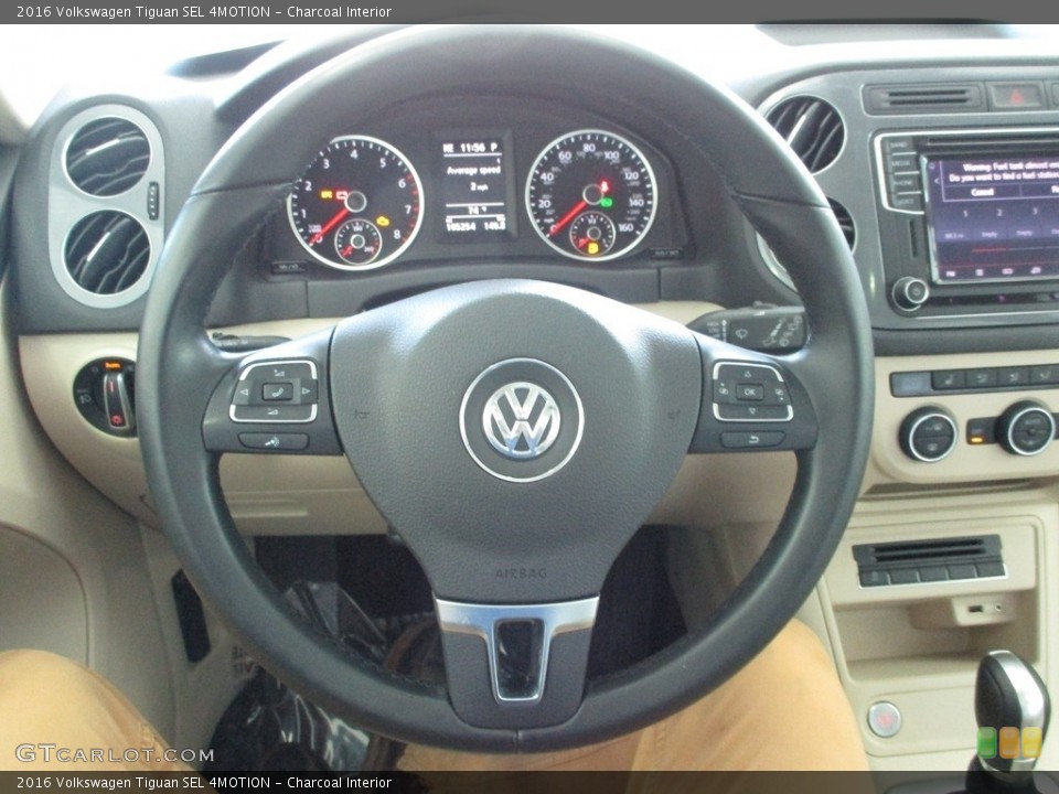 Charcoal Interior Steering Wheel for the 2016 Volkswagen Tiguan SEL 4MOTION #144538465