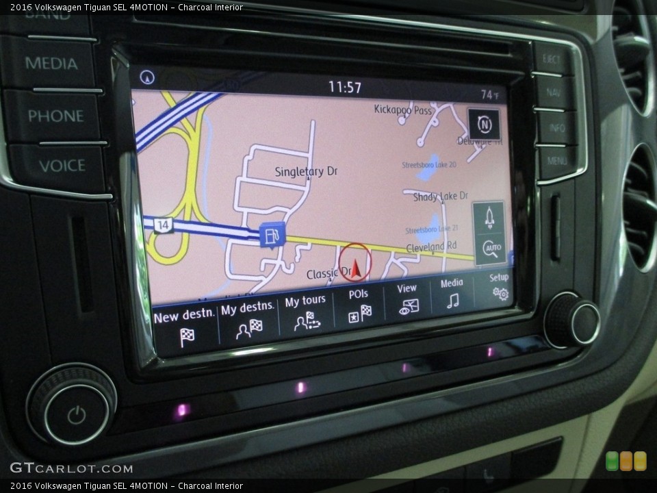 Charcoal Interior Navigation for the 2016 Volkswagen Tiguan SEL 4MOTION #144538486