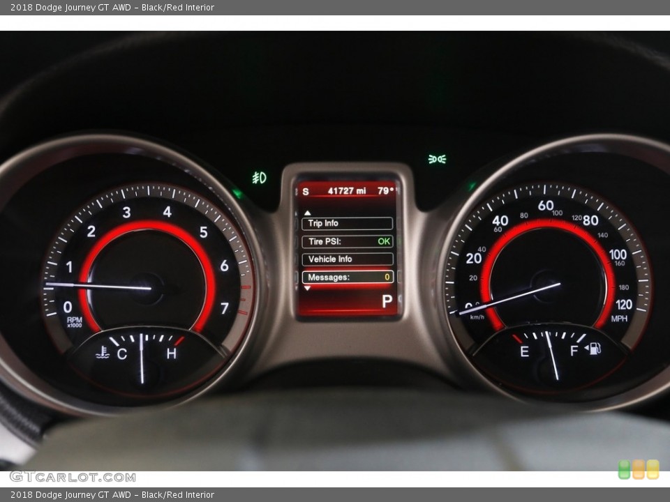 Black/Red Interior Gauges for the 2018 Dodge Journey GT AWD #144539041