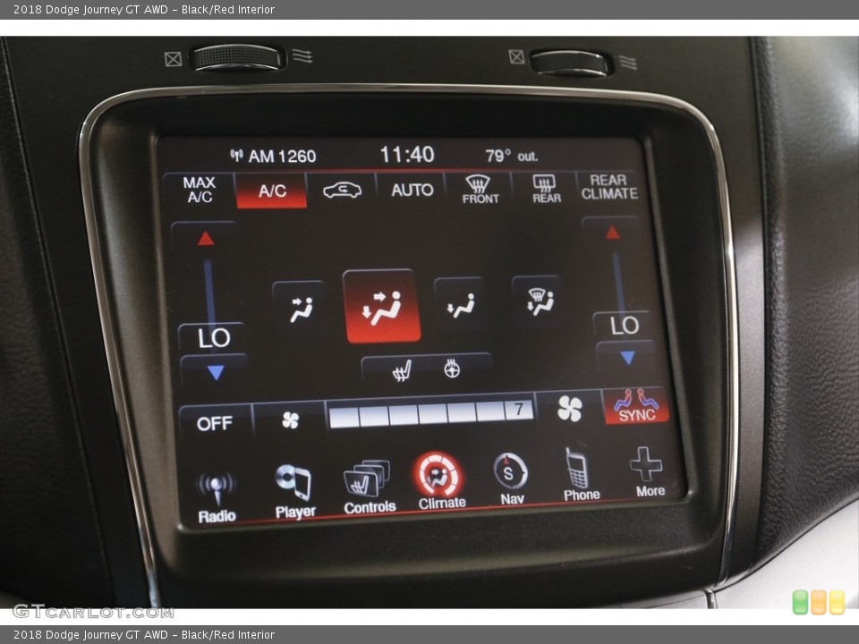 Black/Red Interior Controls for the 2018 Dodge Journey GT AWD #144539053