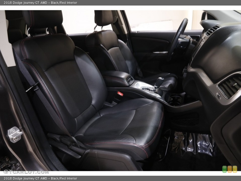 Black/Red Interior Front Seat for the 2018 Dodge Journey GT AWD #144539068