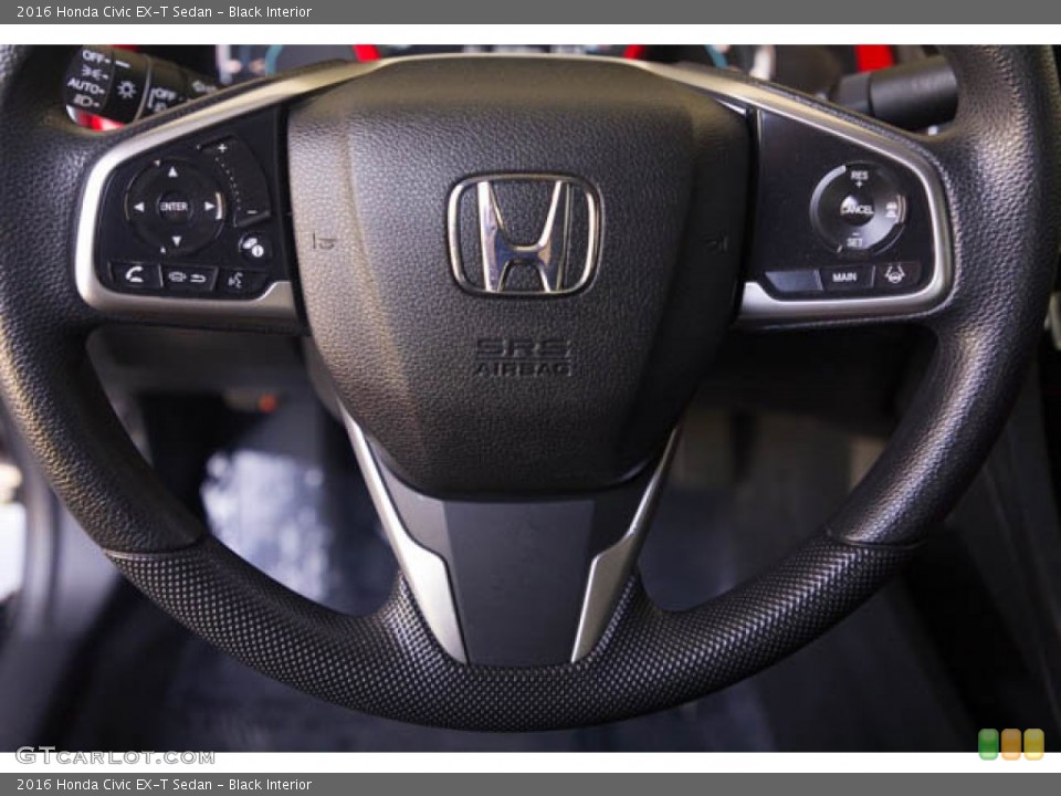 Black Interior Steering Wheel for the 2016 Honda Civic EX-T Sedan #144543263