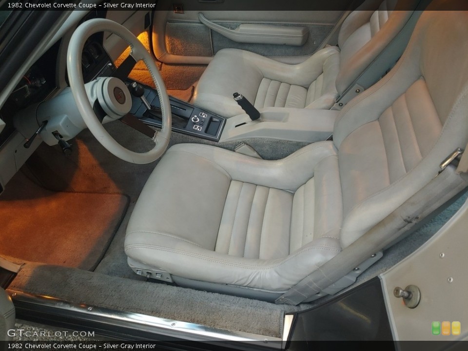 Silver Gray Interior Front Seat for the 1982 Chevrolet Corvette Coupe #144545204