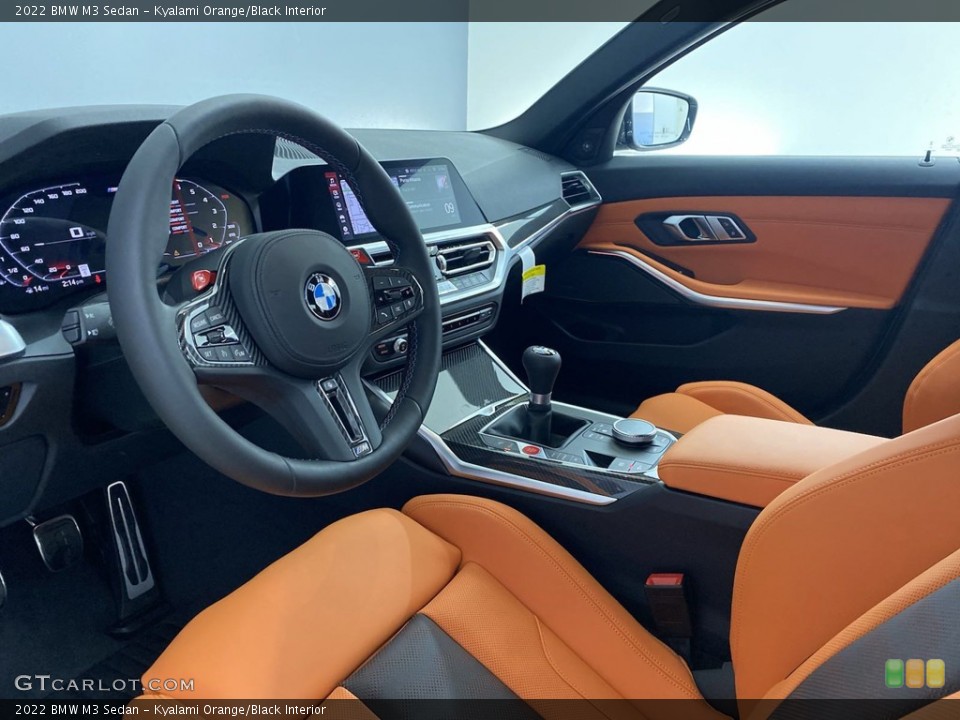 Kyalami Orange/Black Interior Front Seat for the 2022 BMW M3 Sedan #144546485