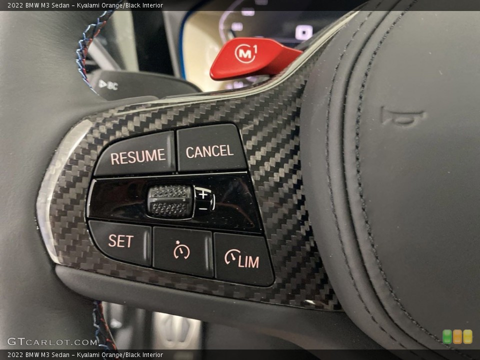 Kyalami Orange/Black Interior Steering Wheel for the 2022 BMW M3 Sedan #144546504