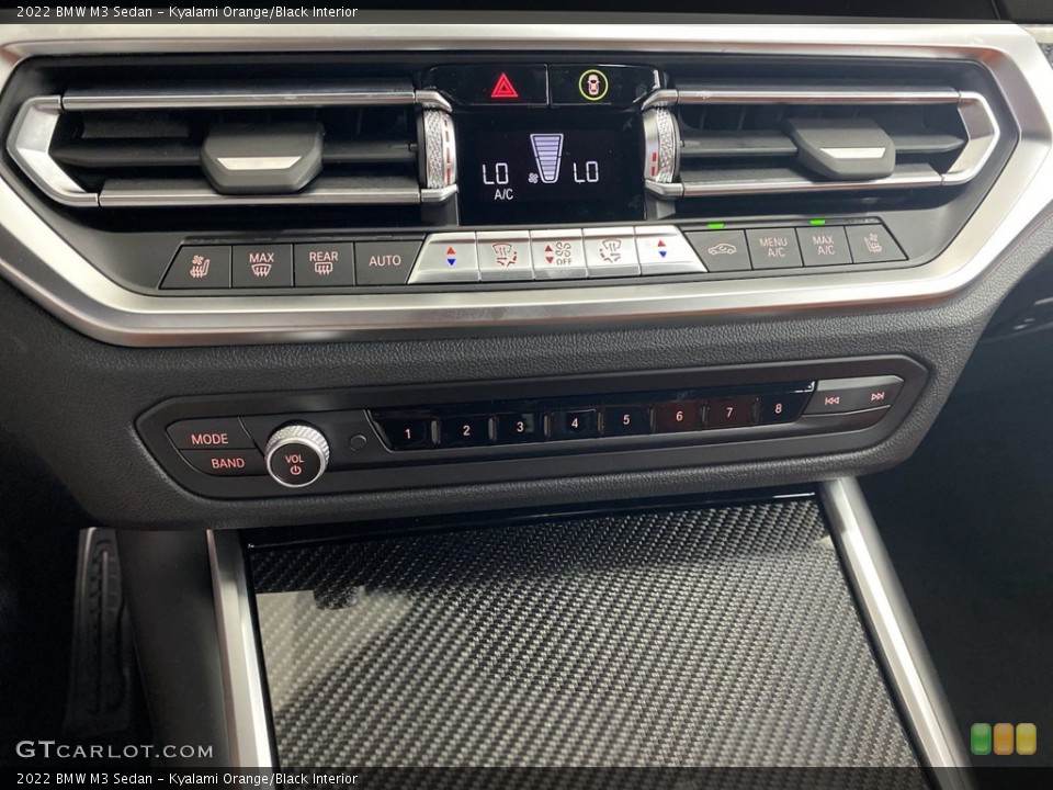 Kyalami Orange/Black Interior Controls for the 2022 BMW M3 Sedan #144546545