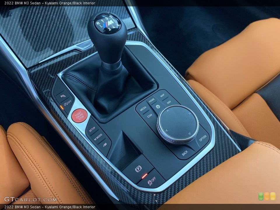 Kyalami Orange/Black Interior Controls for the 2022 BMW M3 Sedan #144546554