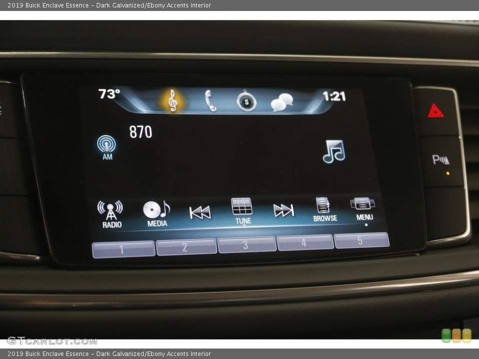 Dark Galvanized/Ebony Accents Interior Controls for the 2019 Buick Enclave Essence #144548280