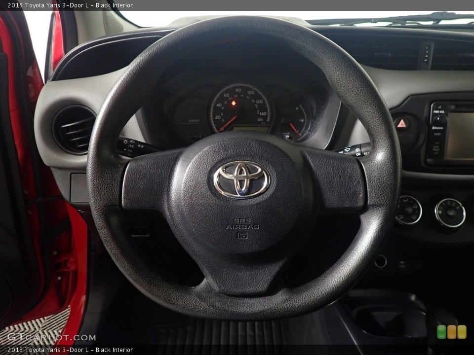 Black Interior Steering Wheel for the 2015 Toyota Yaris 3-Door L #144549669