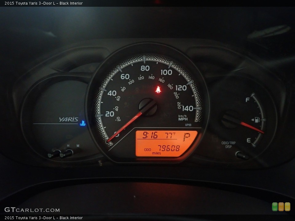 Black Interior Gauges for the 2015 Toyota Yaris 3-Door L #144549687