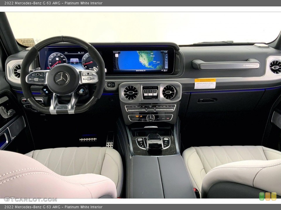 Platinum White Interior Dashboard for the 2022 Mercedes-Benz G 63 AMG #144554449