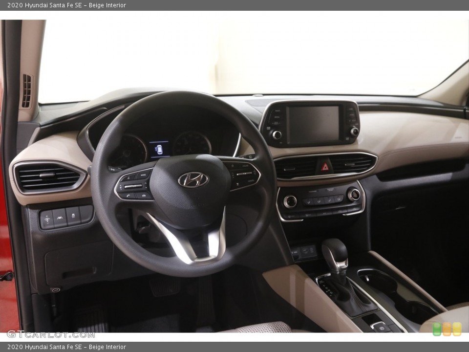 Beige Interior Dashboard for the 2020 Hyundai Santa Fe SE #144557473