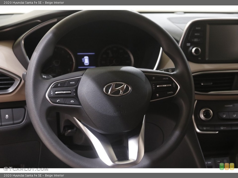 Beige Interior Steering Wheel for the 2020 Hyundai Santa Fe SE #144557491