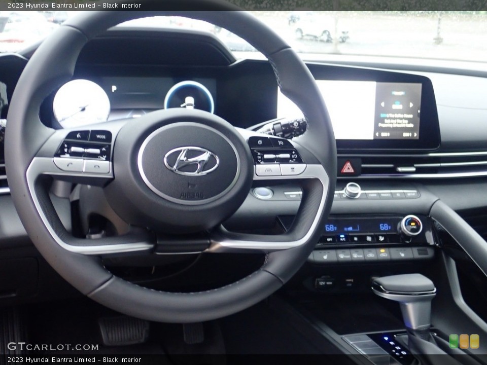 Black Interior Steering Wheel for the 2023 Hyundai Elantra Limited #144562593