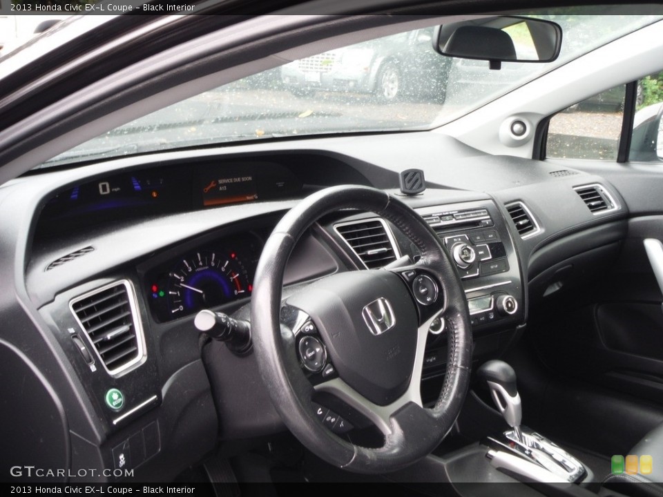 Black Interior Dashboard for the 2013 Honda Civic EX-L Coupe #144564492