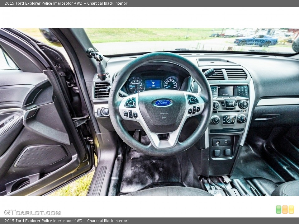 Charcoal Black Interior Dashboard for the 2015 Ford Explorer Police Interceptor 4WD #144564561