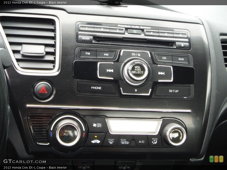 Black Interior Controls for the 2013 Honda Civic EX-L Coupe #144564564