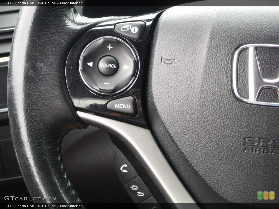 Black Interior Steering Wheel for the 2013 Honda Civic EX-L Coupe #144564660