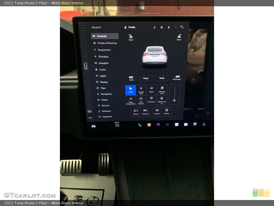 White/Black Interior Controls for the 2022 Tesla Model X Plaid #144564699