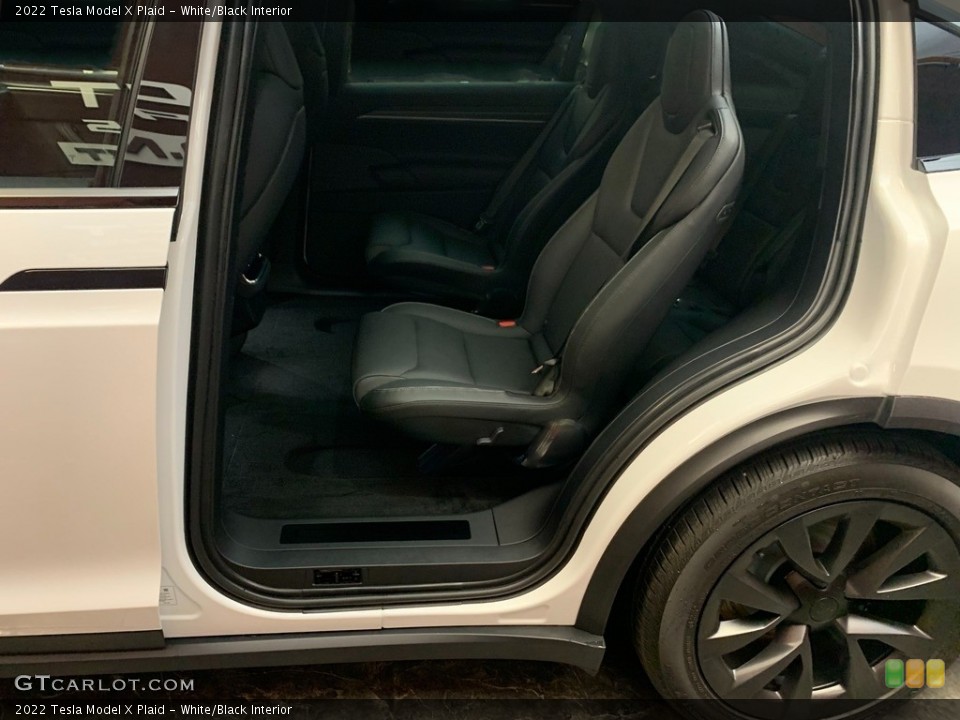 White/Black Interior Rear Seat for the 2022 Tesla Model X Plaid #144564717