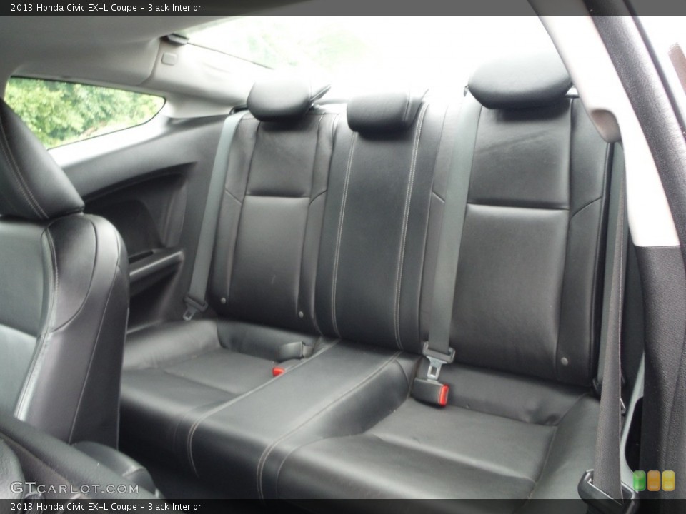 Black Interior Rear Seat for the 2013 Honda Civic EX-L Coupe #144564726