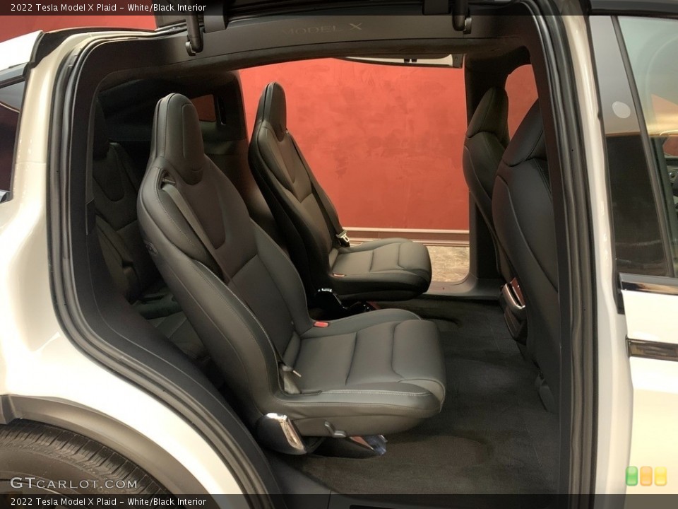 White/Black Interior Rear Seat for the 2022 Tesla Model X Plaid #144564732