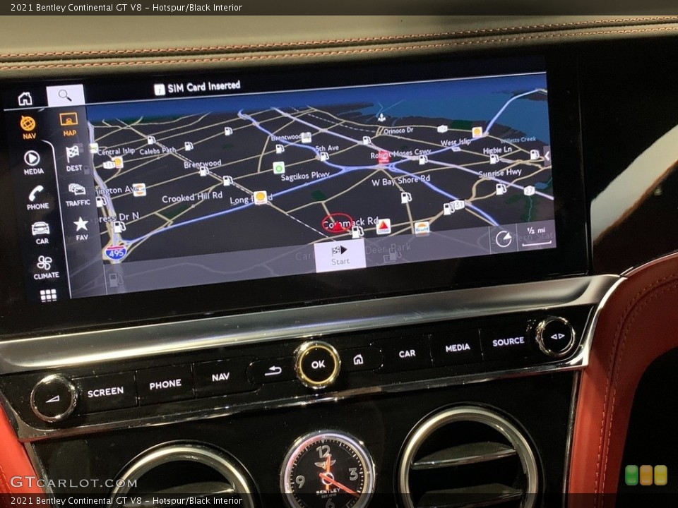 Hotspur/Black Interior Navigation for the 2021 Bentley Continental GT V8 #144564960