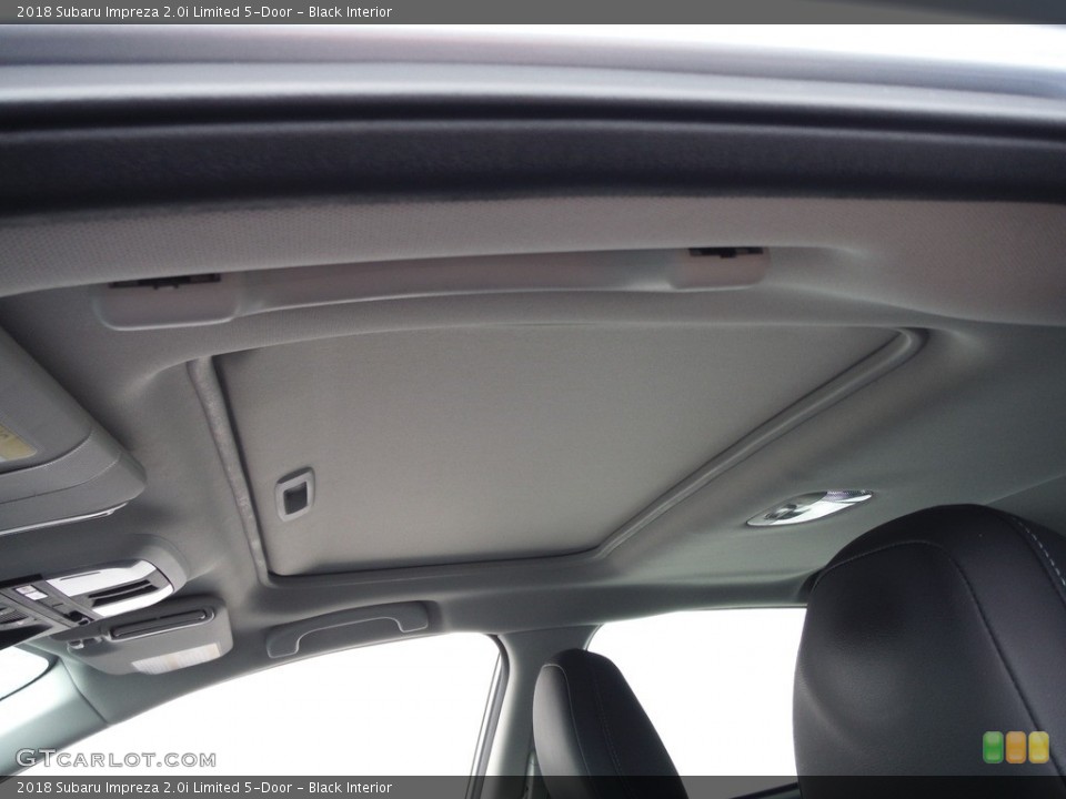 Black Interior Sunroof for the 2018 Subaru Impreza 2.0i Limited 5-Door #144565002